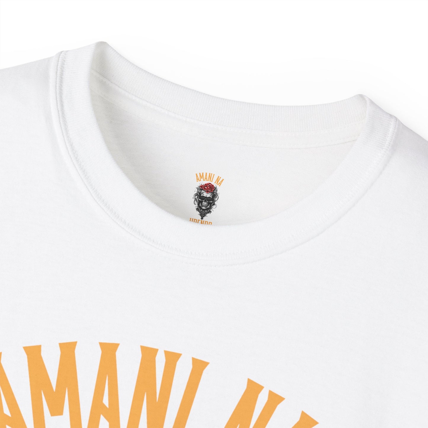 Amani Na Upendo Skull Graphic Unisex Ultra Cotton Tee - Bold and Edgy Tee for Everyday Style