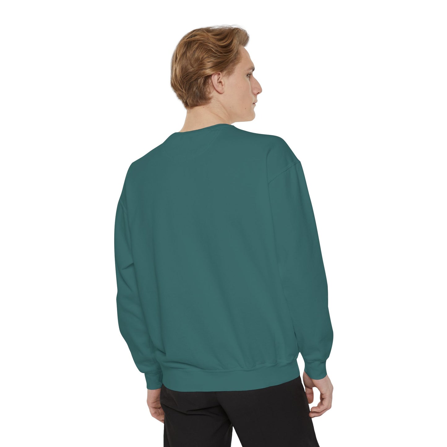 Happy Vibes Unisex Garment-Dyed Sweatshirt - Perfect for Cozy Days