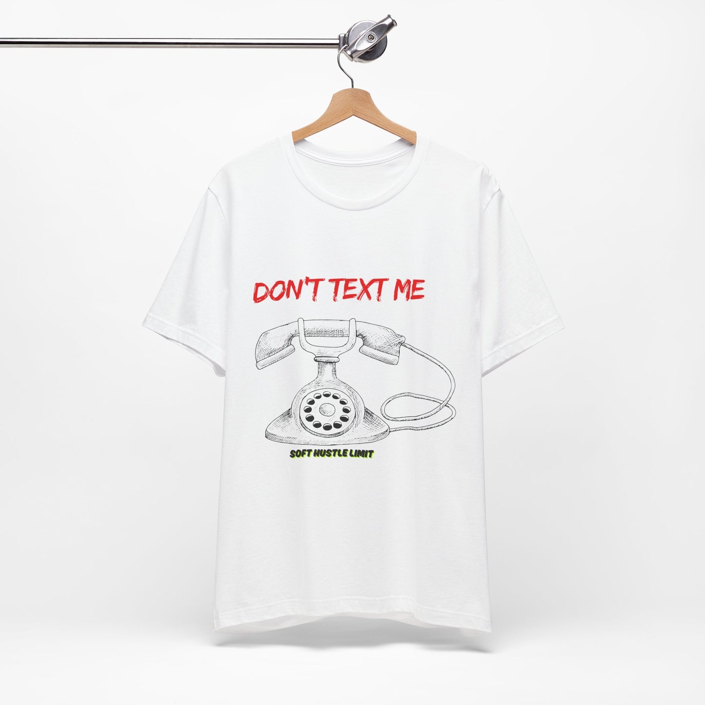 Don’t Text Me Tee – Vintage Phone Graphic Shirt | Soft Hustle Studio