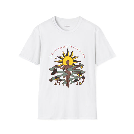 Soft But Savage Tee – Empowered Goddess Retro T-Shirt | Soft Hustle Studio