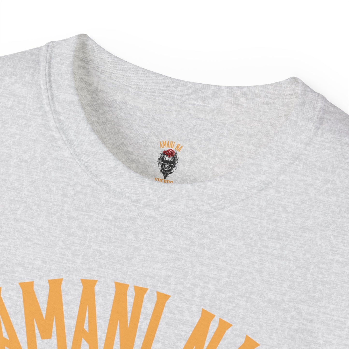 Amani Na Upendo Skull Graphic Unisex Ultra Cotton Tee - Bold and Edgy Tee for Everyday Style