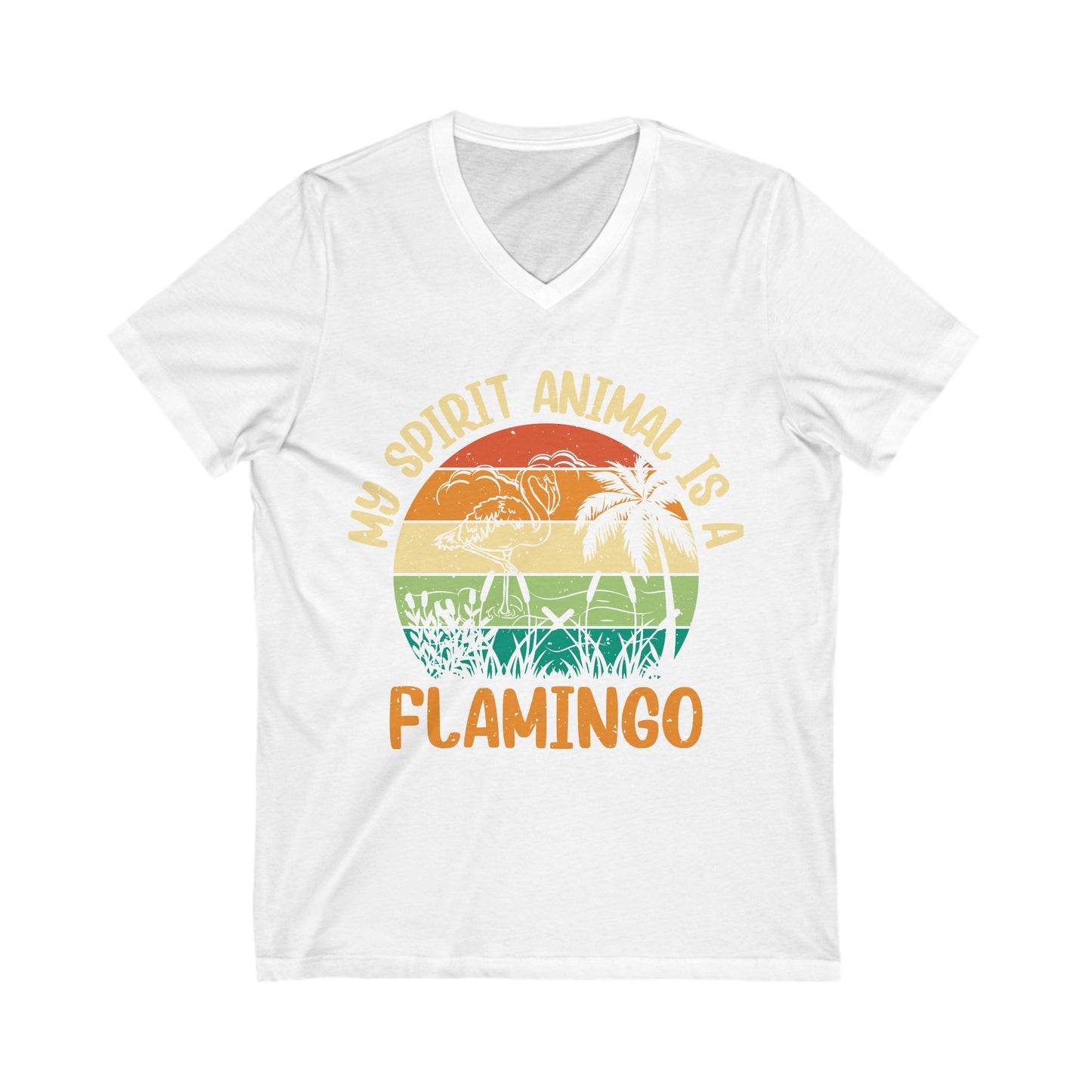 My Spirit Animal is a Flamingo V-Neck Tee