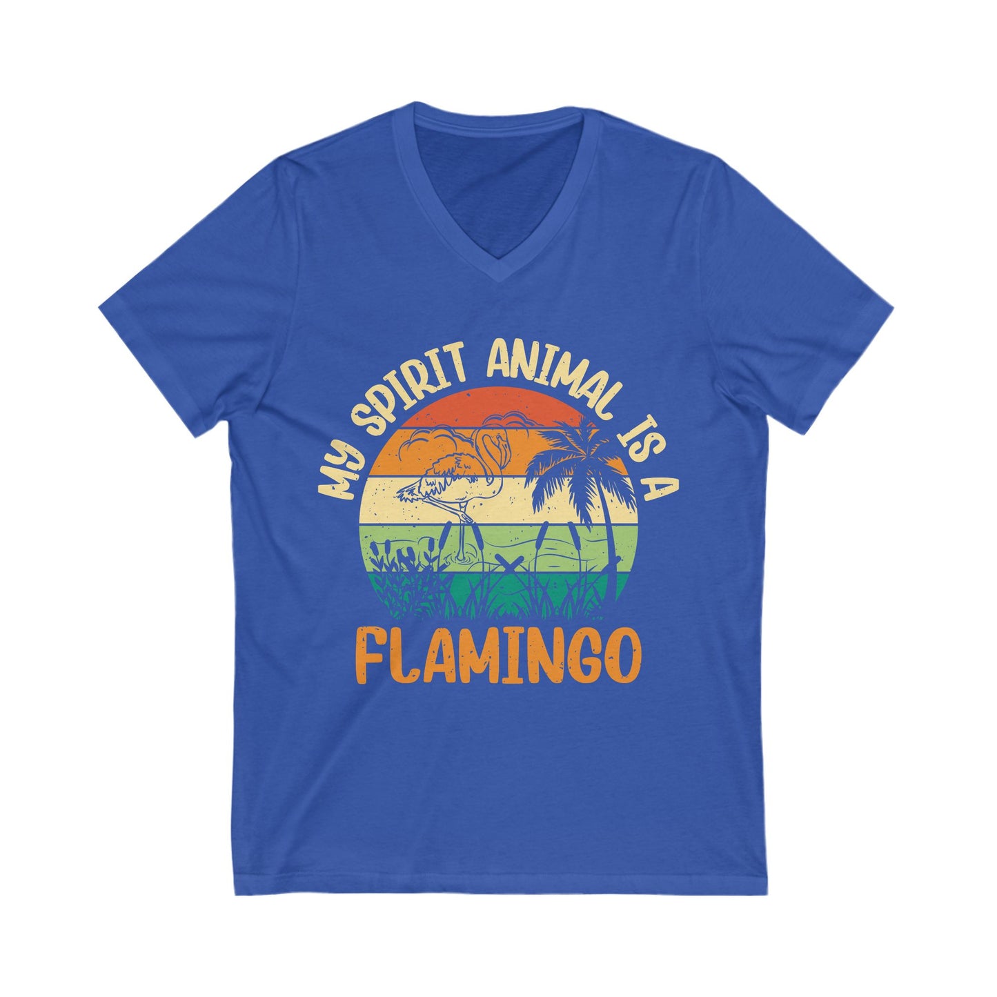 My Spirit Animal is a Flamingo V-Neck Tee